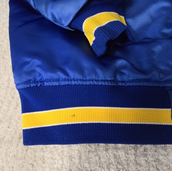 Vintage Starter NFL Los Angeles Rams Button Up Satin Jacket Size Men's Medium M - Picture 6 of 16